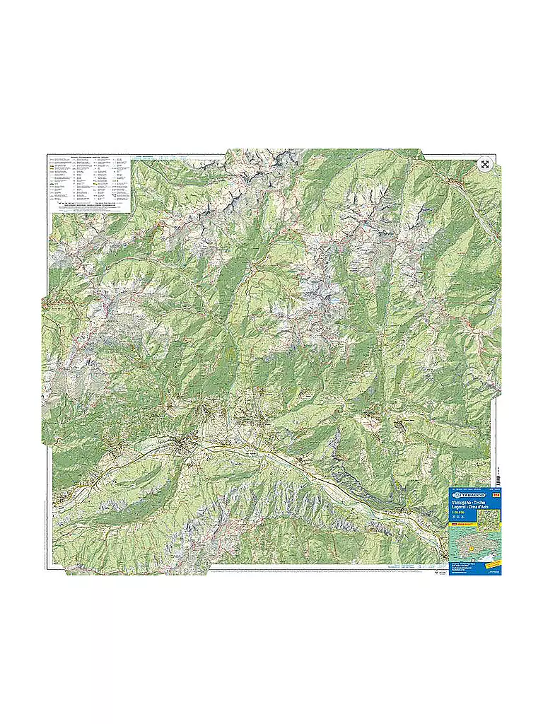 TABACCO | Wanderkarte 058 - Valsugana, Tesino, Lagorai, Cima d'Asta 1:25.000 | keine Farbe