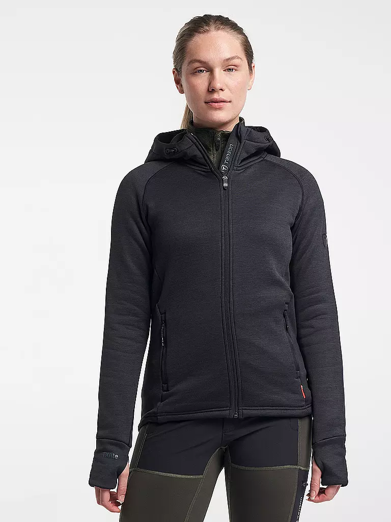 TENSON | Damen Unterziehjacke Txlite Midlayer Hoodie Zip | schwarz