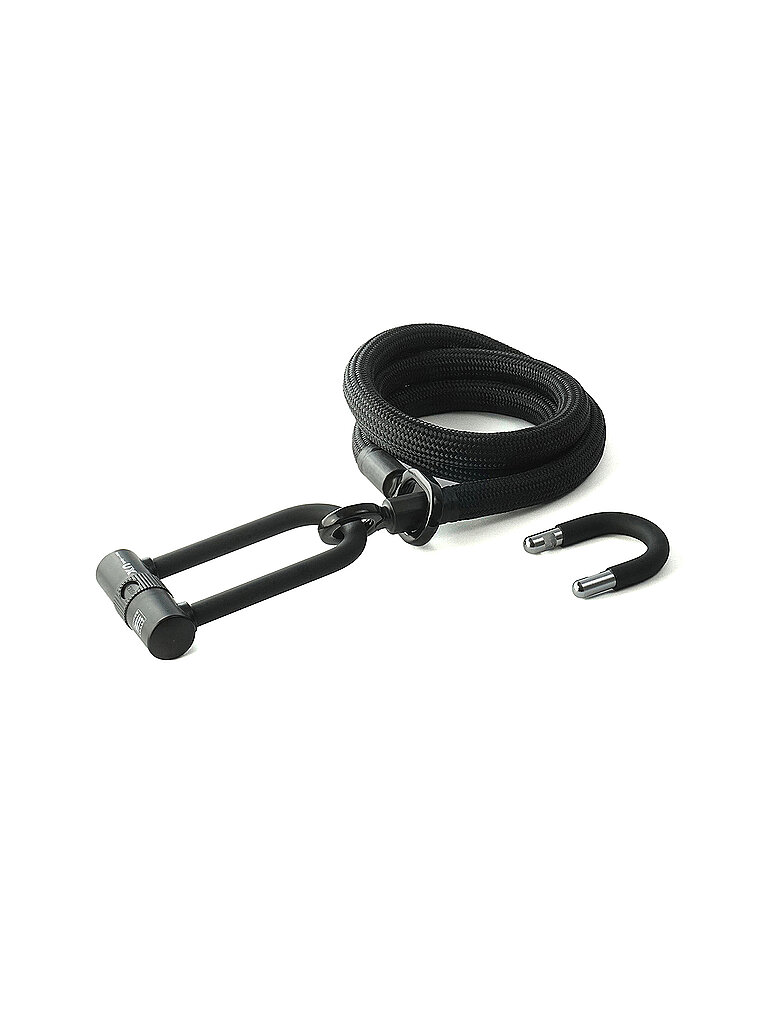 TEX-LOCK TEX-LOCK Bügelschloss mit Textilseil Eyelet 160 onyx black schwarz, schwarz
