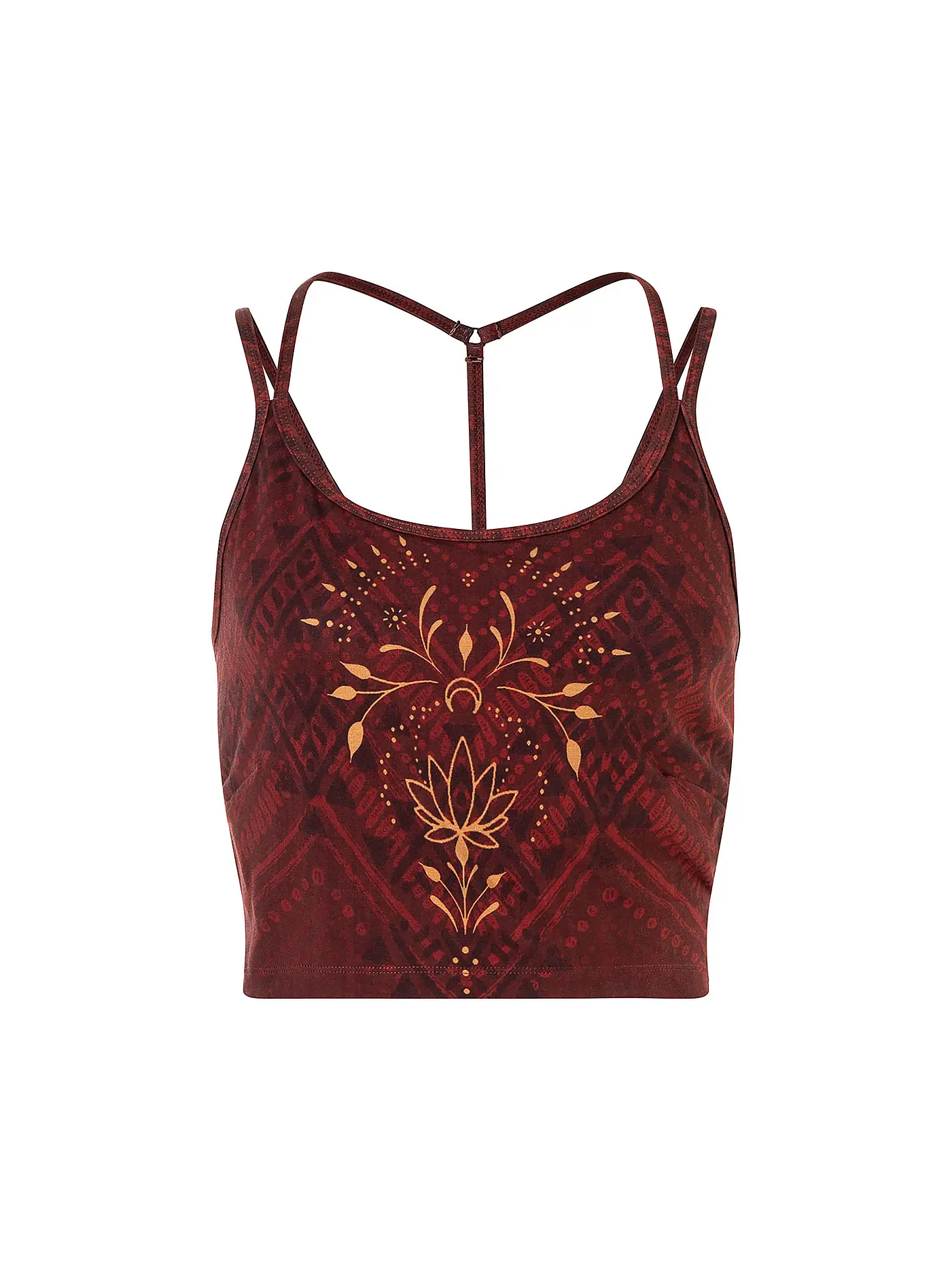 THE SPIRIT OF OM | Damen Yoga Bra Shakti | dunkelrot