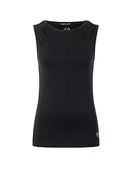 THE SPIRIT OF OM | Damen Yogatank Bambus High Neck | schwarz