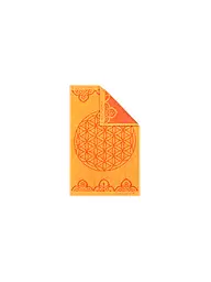 THE SPIRIT OF OM | Handtuch Gästetuch Happy Flower of Life sonnengruß/koralle | orange