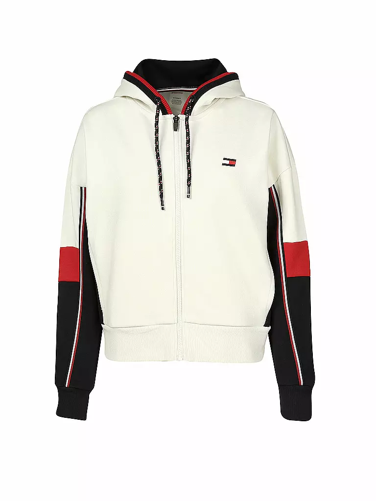 TOMMY SPORT | Damen Hoodie Colorblock | weiß