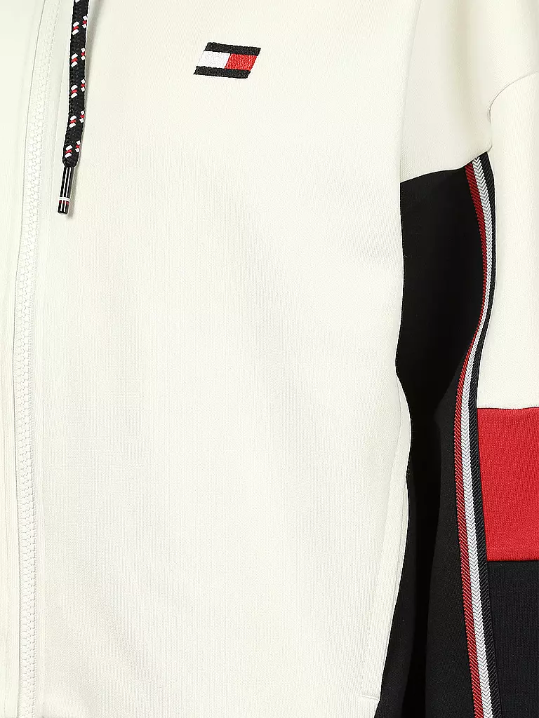 TOMMY SPORT | Damen Hoodie Colorblock | weiß