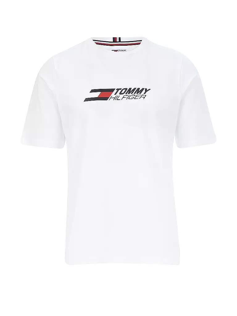 TOMMY SPORT | Herren Fitnessshirt Logo | weiß