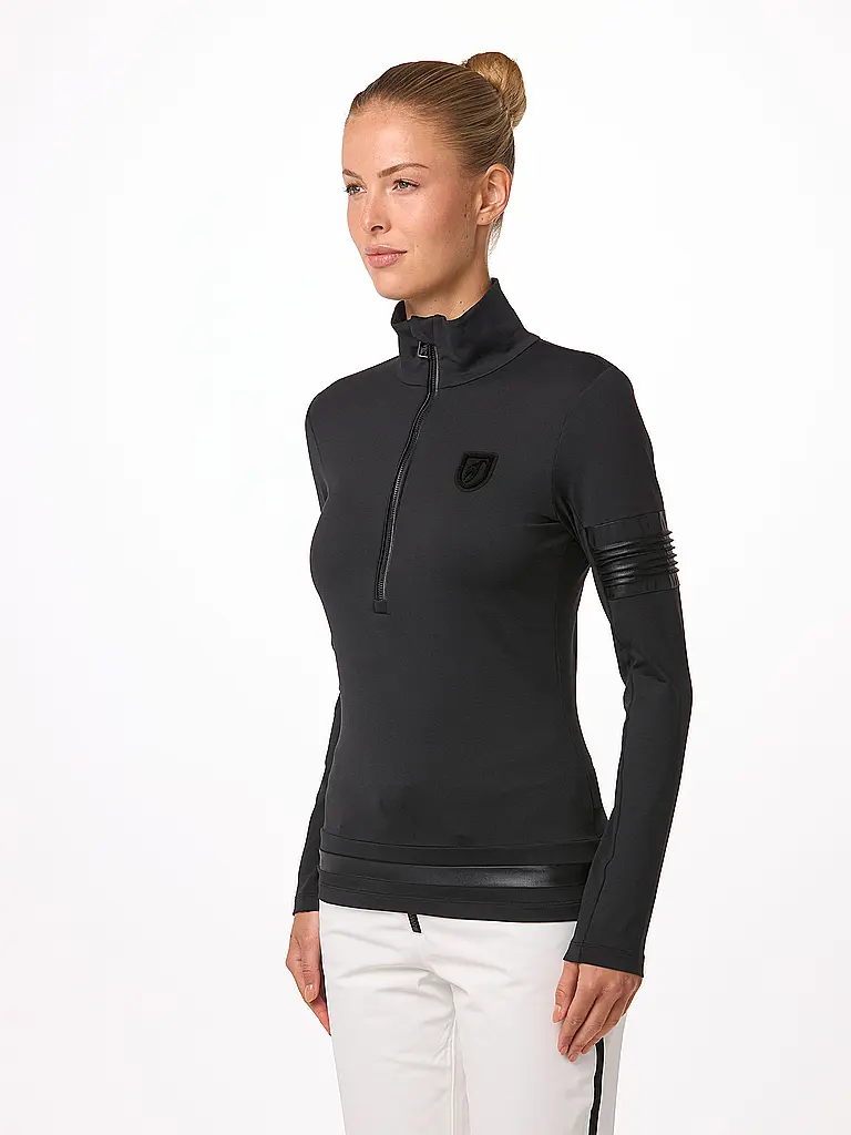TONI SAILER | Damen Unterzieh Zipshirt Kiki | schwarz
