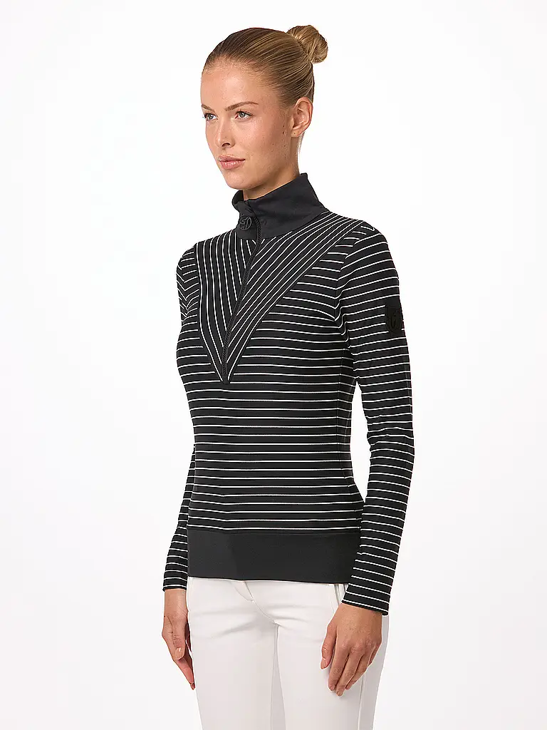 TONI SAILER | Damen Unterzieh Zipshirt Lotto | schwarz