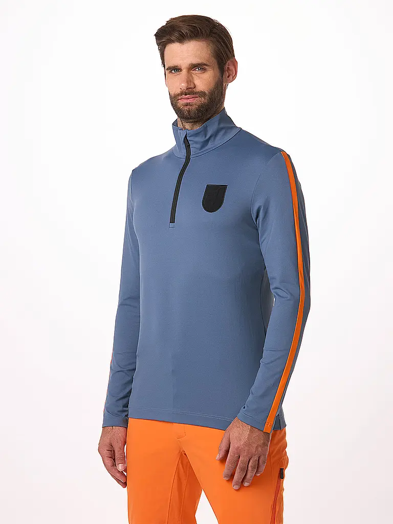TONI SAILER | Herren Unterzieh Zipshirt Giorgio | blau