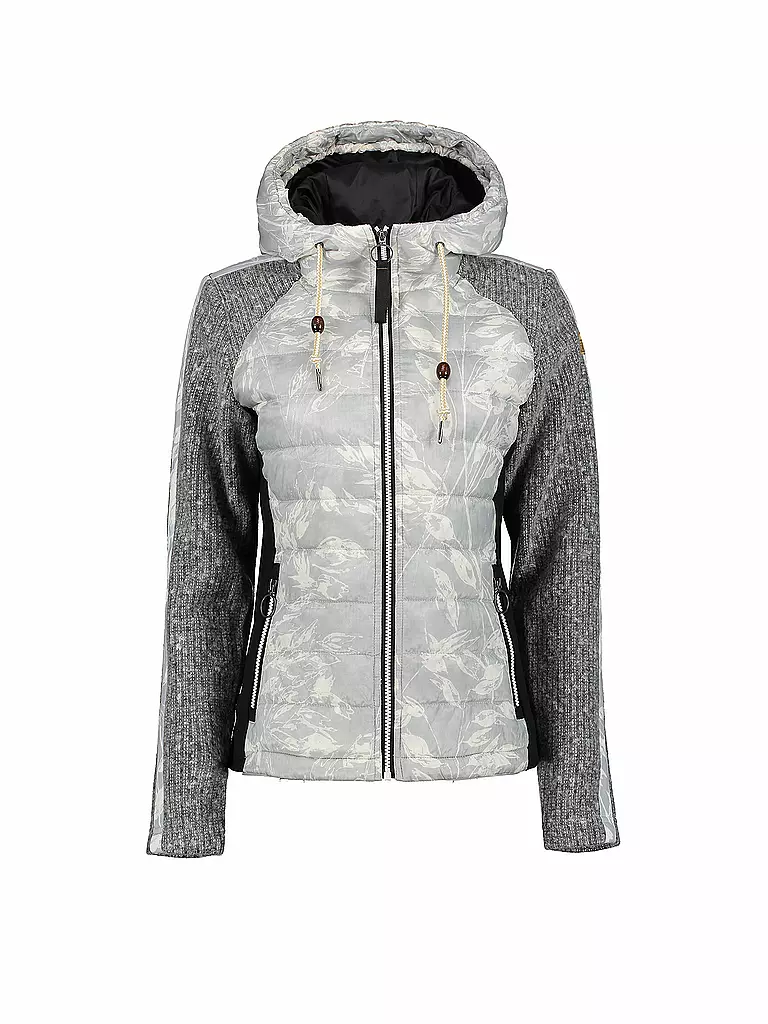 TORSTAI | Damen Hybrid Fleecejacke Como Hoodie | grau