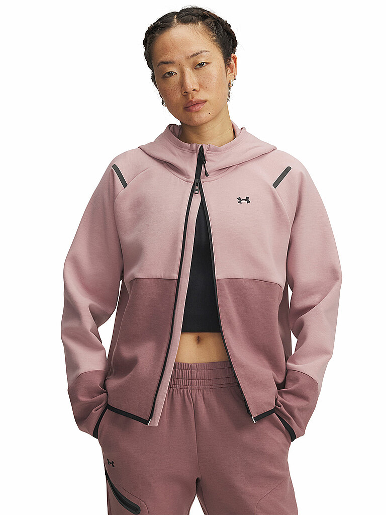 Under Armour UNDER ARMOUR Damen Kapuzenjacke UA Unstoppable Fleece mit durchgehendem Zip beere | L, beere