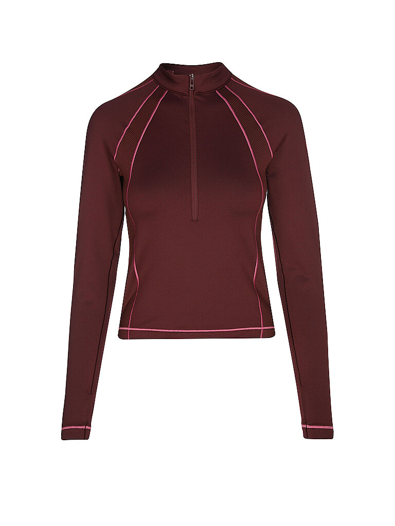 Under Armour UNDER ARMOUR Damen Fitness Zipshirt ColdGear dunkelrot | XS, dunkelrot