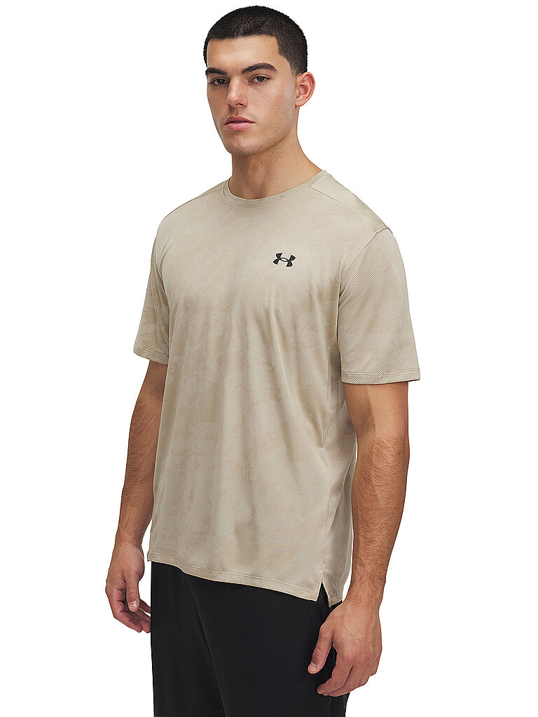 UNDER ARMOUR Herren Fitnessshirt UA Tech Vent Jacquard camel | L