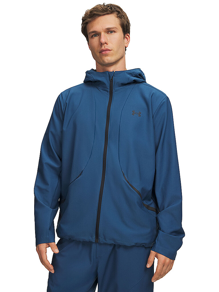 UNDER ARMOUR Herren Kapuzenjacke UA Unstoppable Webstoff dunkelblau | L