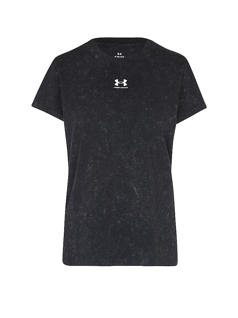 UNDER ARMOUR Damen T-Shirt UA Rival Cotton Wash schwarz | L