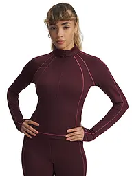 UNDER ARMOUR | Damen Fitness Zipshirt ColdGear® | dunkelrot
