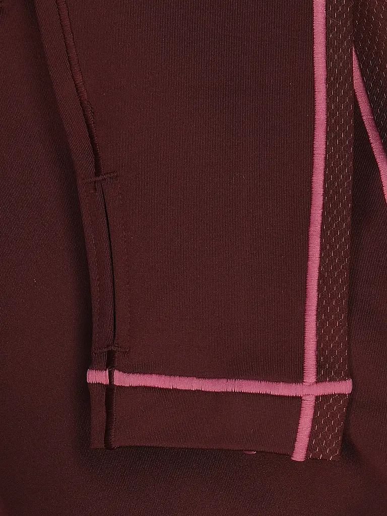 UNDER ARMOUR | Damen Fitness Zipshirt ColdGear® | dunkelrot