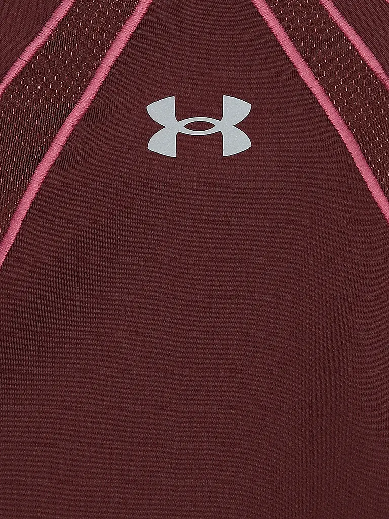 UNDER ARMOUR | Damen Fitness Zipshirt ColdGear® | dunkelrot