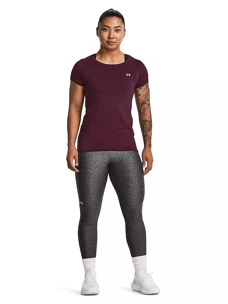 UNDER ARMOUR | Damen Fitnesshirt HeatGear® Armour | dunkelrot