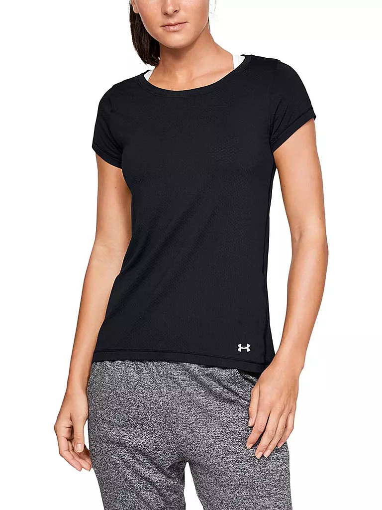 UNDER ARMOUR | Damen Fitnessshirt HeatGear® Armour  | schwarz