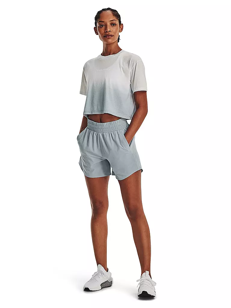 UNDER ARMOUR | Damen Fitnessshort UA Flex Woven 5" | hellblau