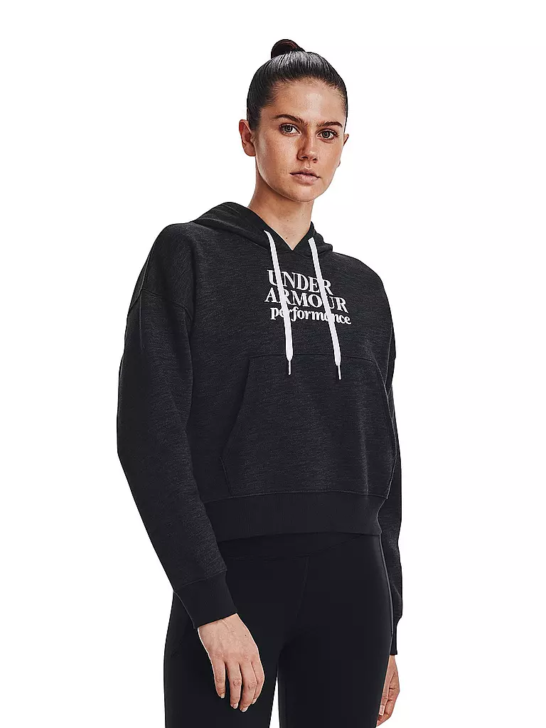 UNDER ARMOUR | Damen Hoodie UA Recovery Fleece mit Schriftzug | grau