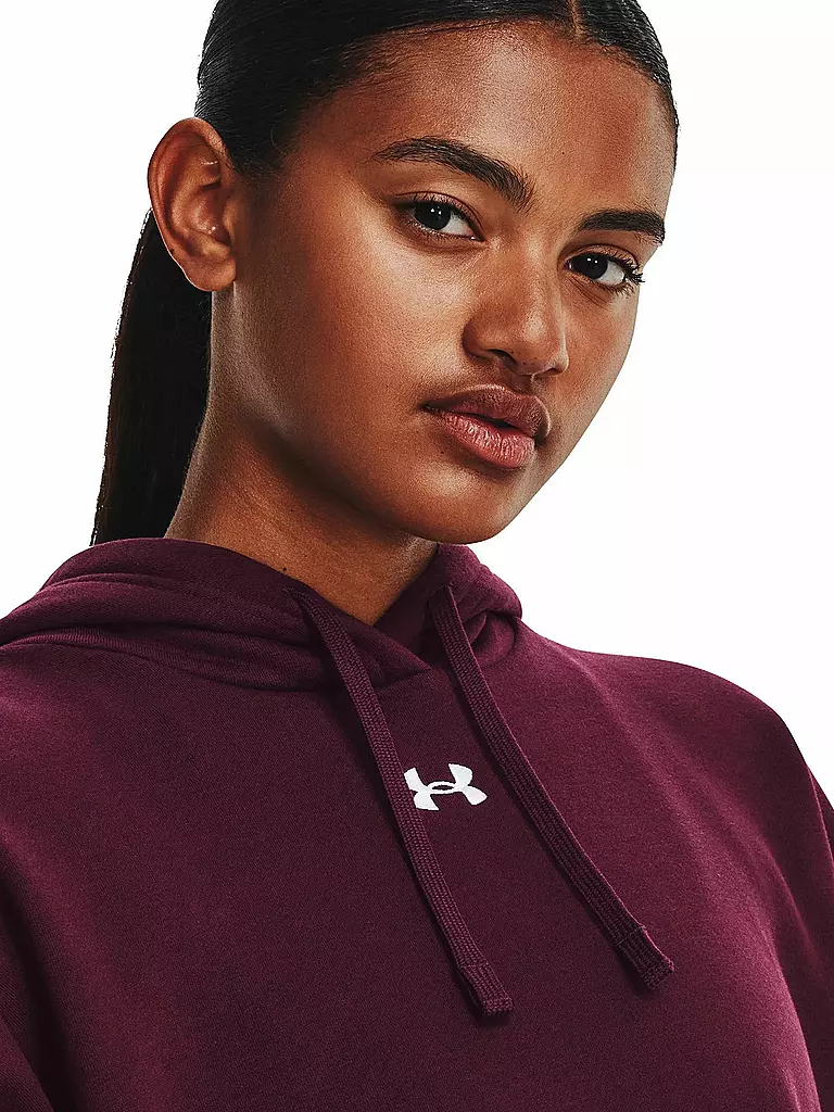 UNDER ARMOUR | Damen Hoodie UA Rival Fleece Oversized  | dunkelrot