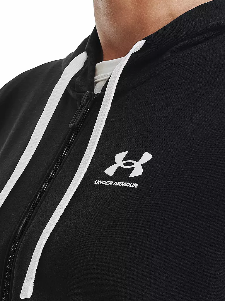 UNDER ARMOUR | Damen Kapuzenjacke UA Rival Frottee | schwarz