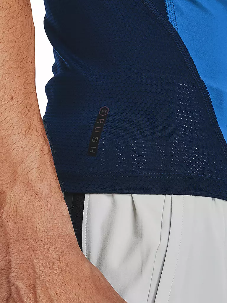 UNDER ARMOUR | Herren Fitnessshirt  UA RUSH™ HeatGear® 2.0 Kompression | blau