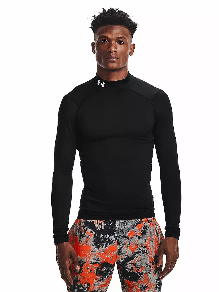 UNDER ARMOUR | Herren Fitnessshirt ColdGear® Compression Mock | schwarz