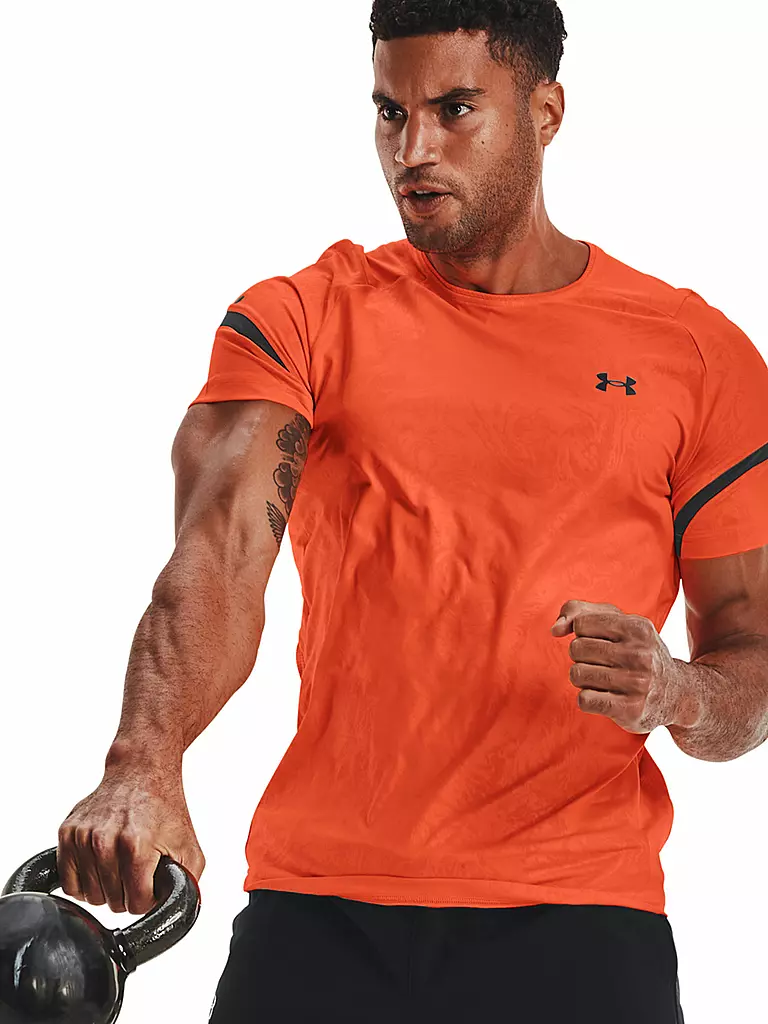 UNDER ARMOUR | Herren Fitnessshirt UA RUSH™ 2.0 Emboss | orange