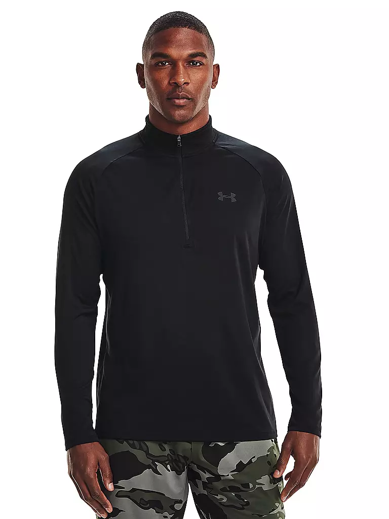 UNDER ARMOUR | Herren Fitnessshirt UA Tech™ 1/2 Zip | schwarz