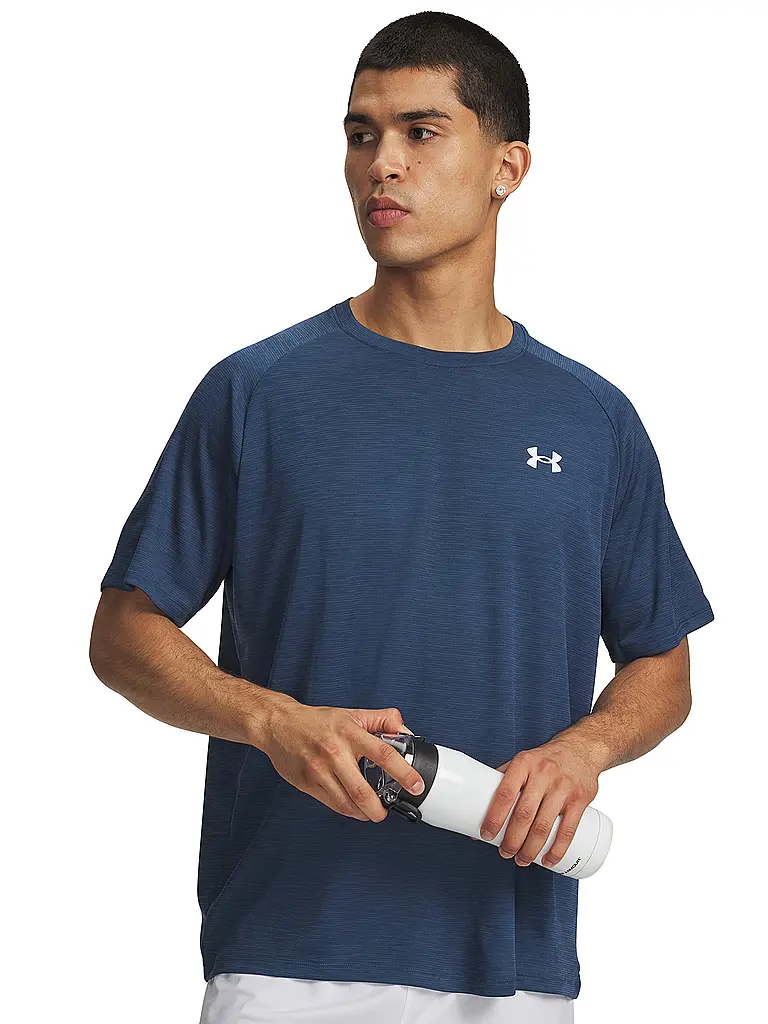 UNDER ARMOUR | Herren Fitnessshirt UA Tech™ Strukturiert | Dunkelblau
