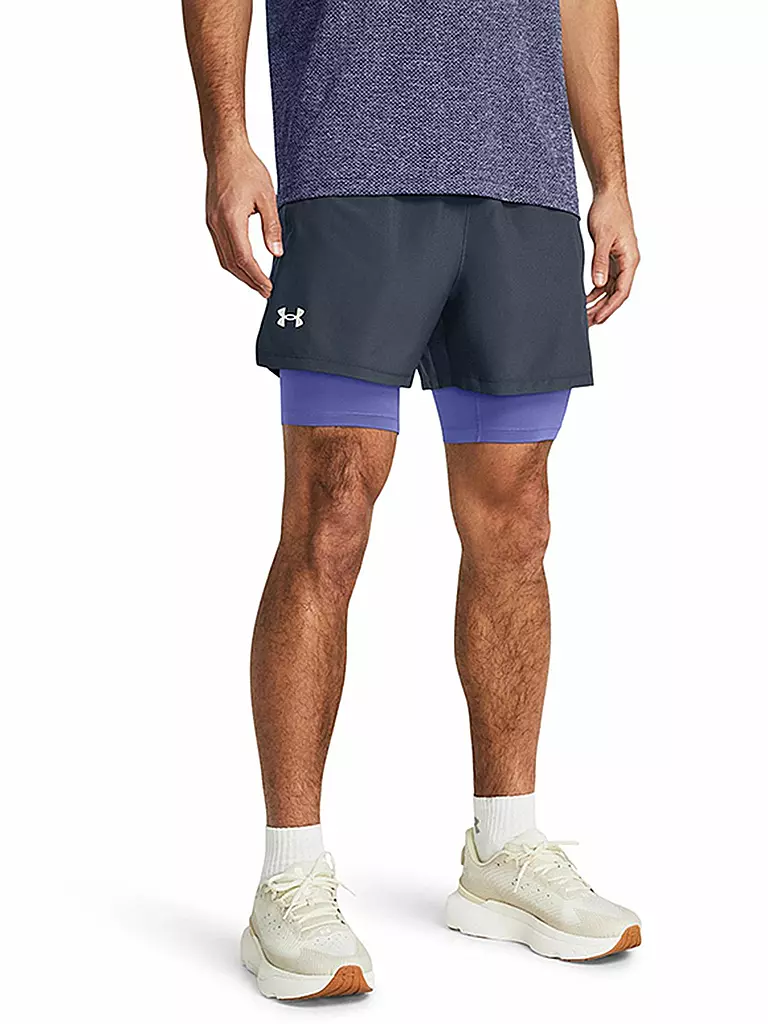 UNDER ARMOUR | Herren Fitnessshort UA Launch 2-in-1 5"  | grau