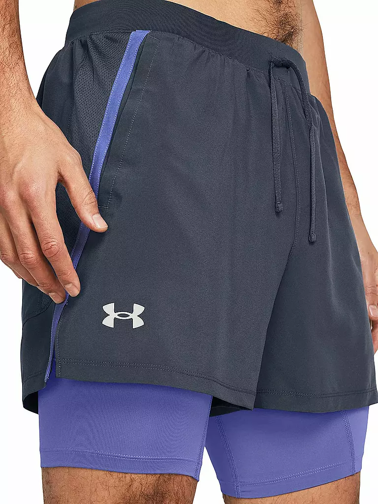 UNDER ARMOUR | Herren Fitnessshort UA Launch 2-in-1 5"  | grau