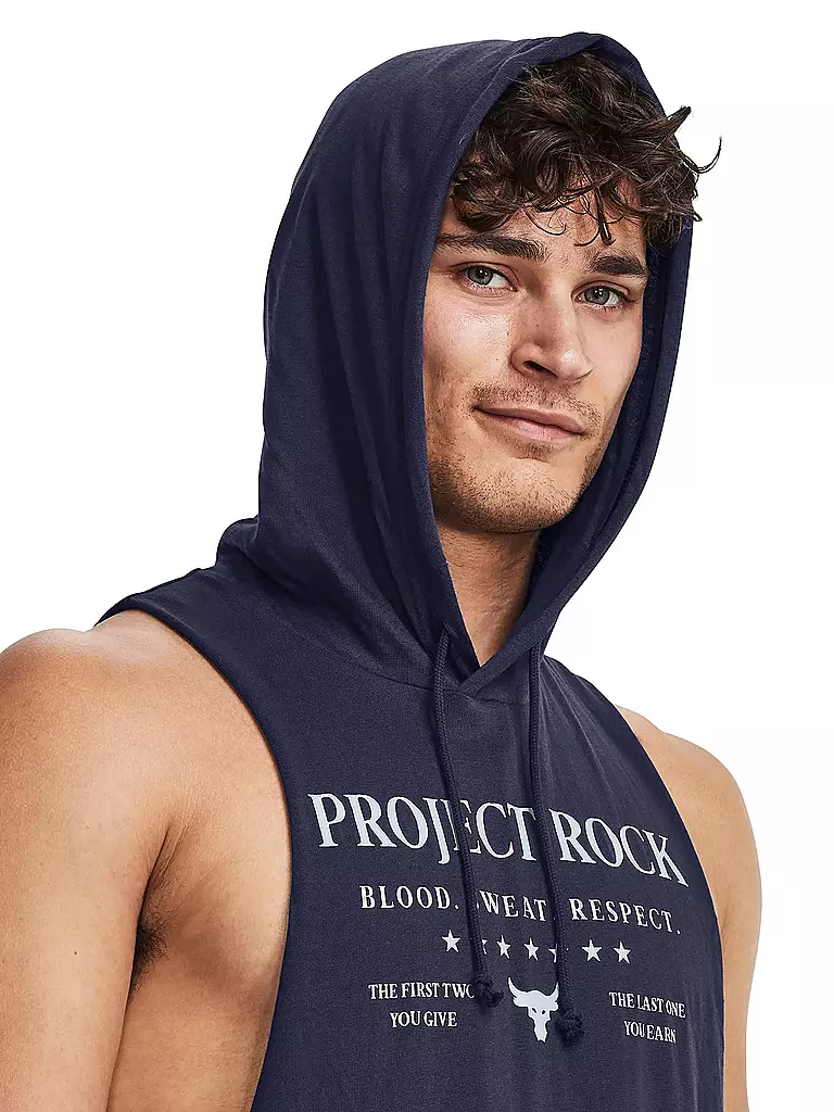 UNDER ARMOUR | Herren Hoodie Project Rock Sleeveless | dunkelblau