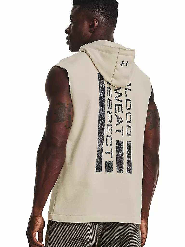 UNDER ARMOUR | Herren Hoodie UA Project Rock ärmellos | grau