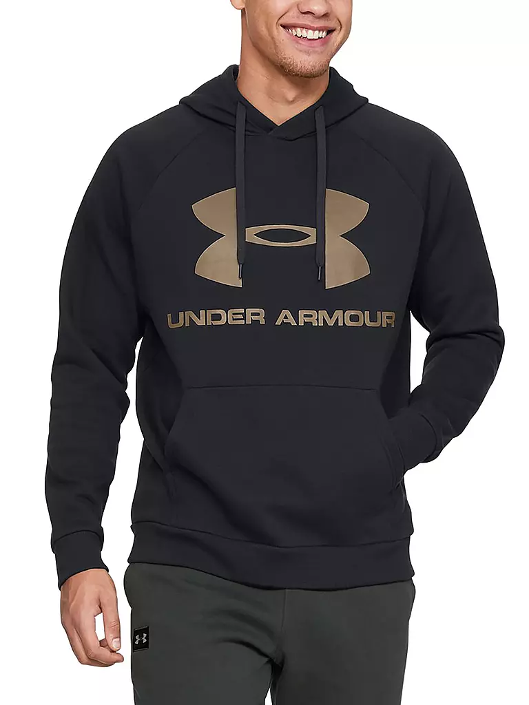 UNDER ARMOUR | Herren Hoody UA Rival Fleece Logo  | schwarz
