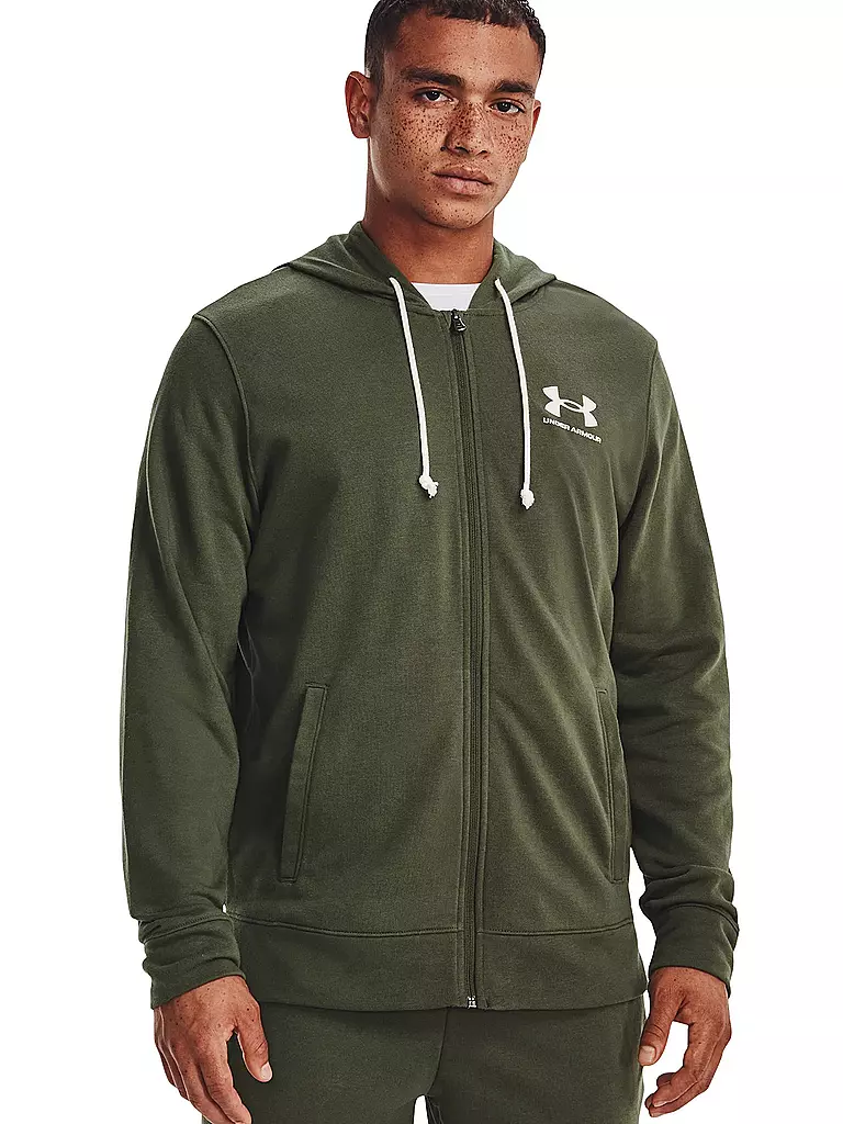 UNDER ARMOUR | Herren Kapuzenpullover UA Rival Terry | olive