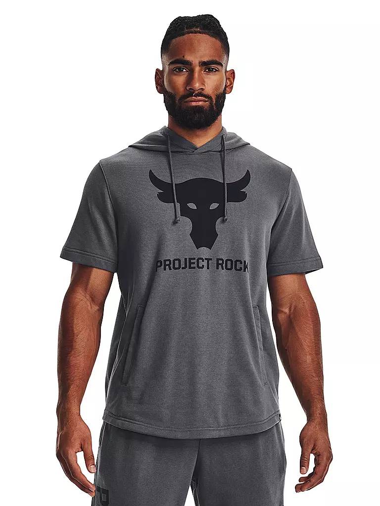 UNDER ARMOUR | Herren Kurzarm-Hoodie Project Rock Terry | grau