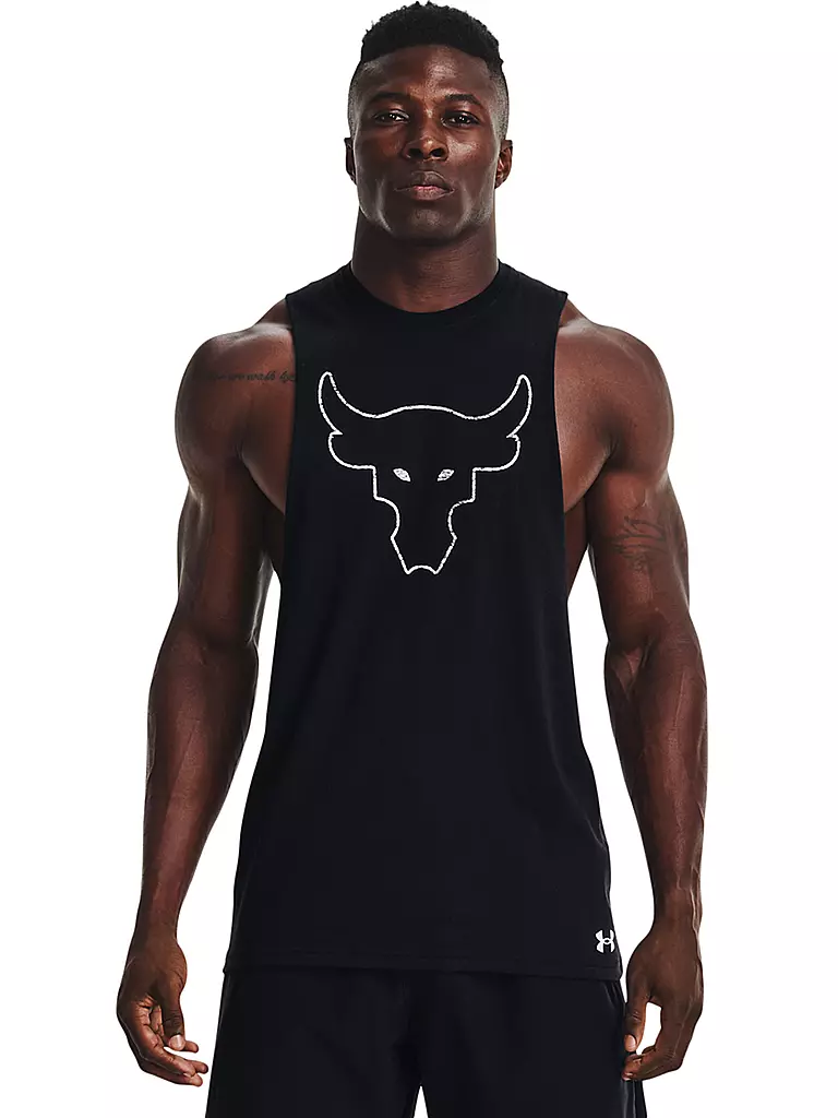 UNDER ARMOUR | Herren Tank Project Rock Brahma Bull | schwarz