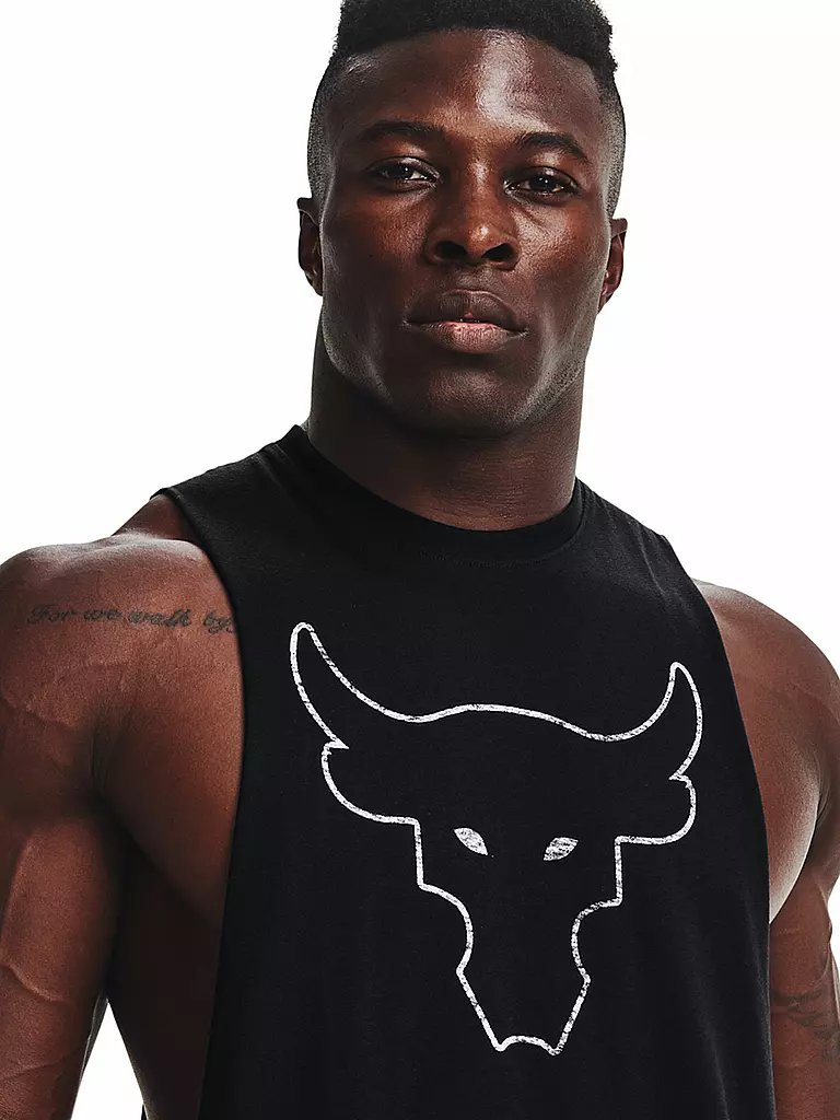 UNDER ARMOUR | Herren Tank Project Rock Brahma Bull | schwarz