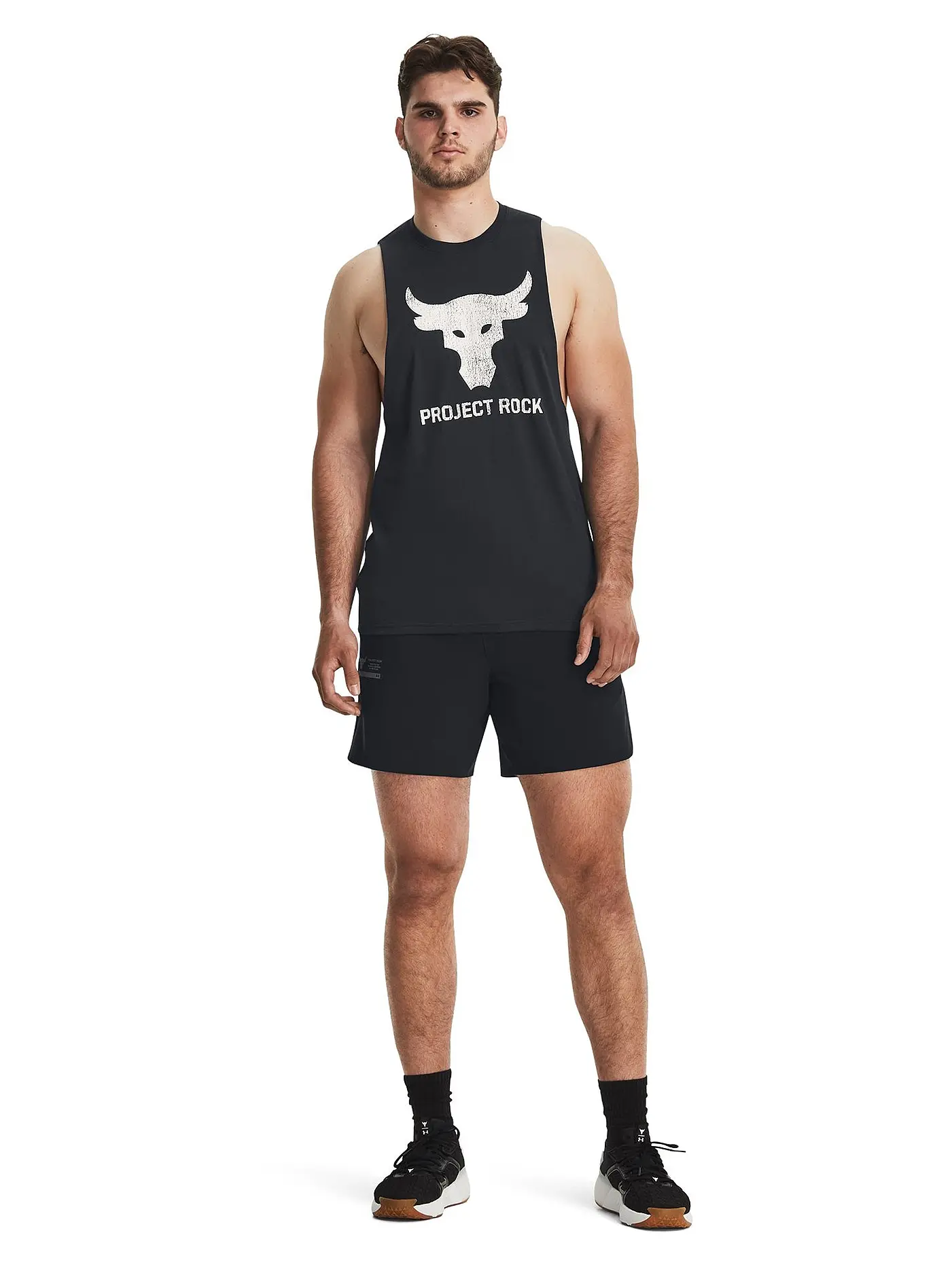 UNDER ARMOUR | Herren Tank Rock Brahma Bull | schwarz