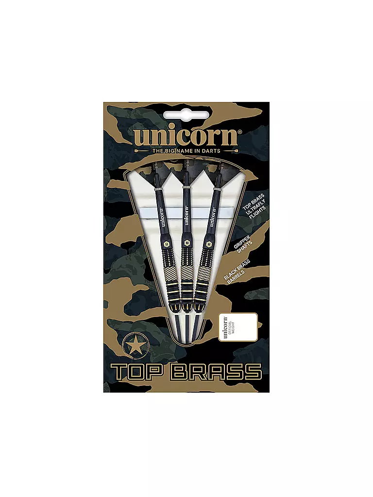 UNICORN | Dartpfeil Top Brass 19g | schwarz