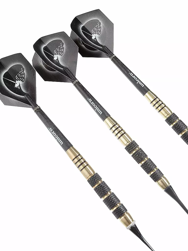 UNICORN | Softdart-Pfeile Core Plus Brass | schwarz