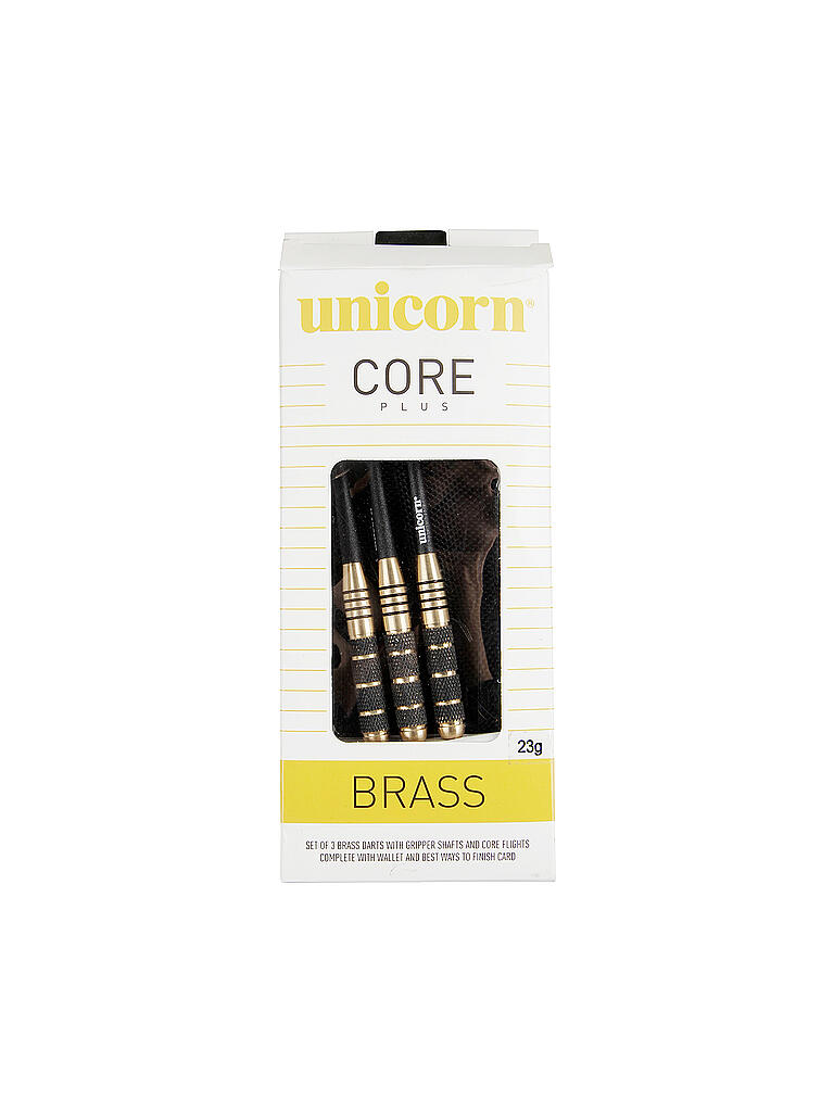 UNICORN | Steeldart-Pfeile Core Plus Brass | schwarz