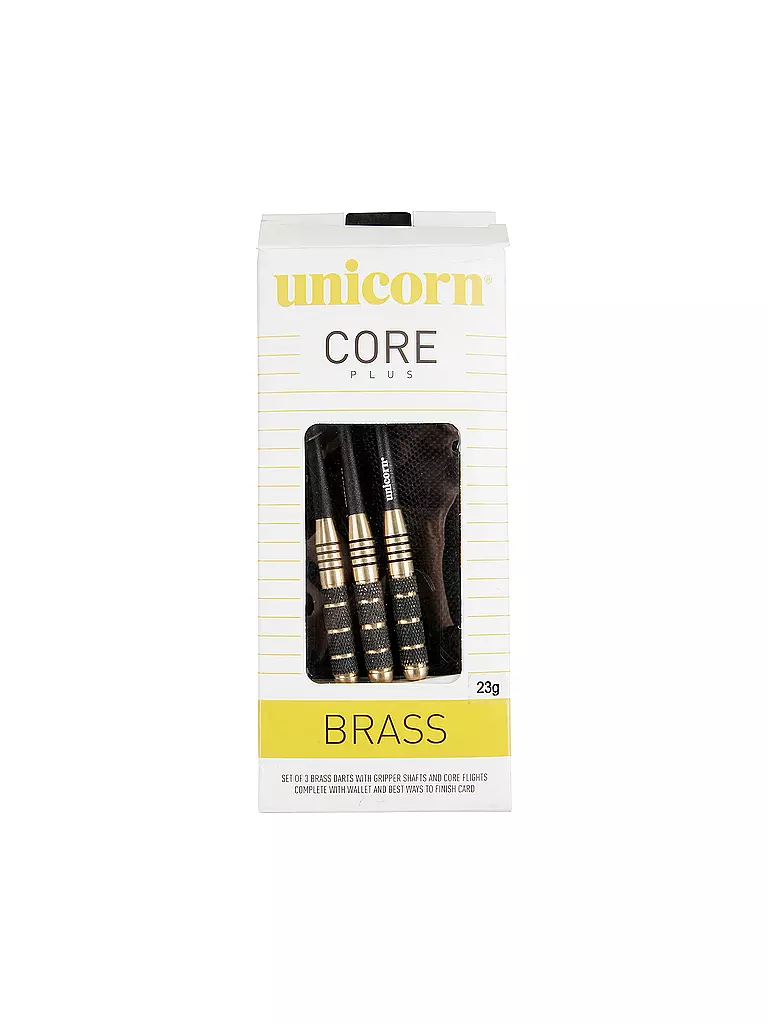 UNICORN | Steeldart-Pfeile Core Plus Brass | schwarz