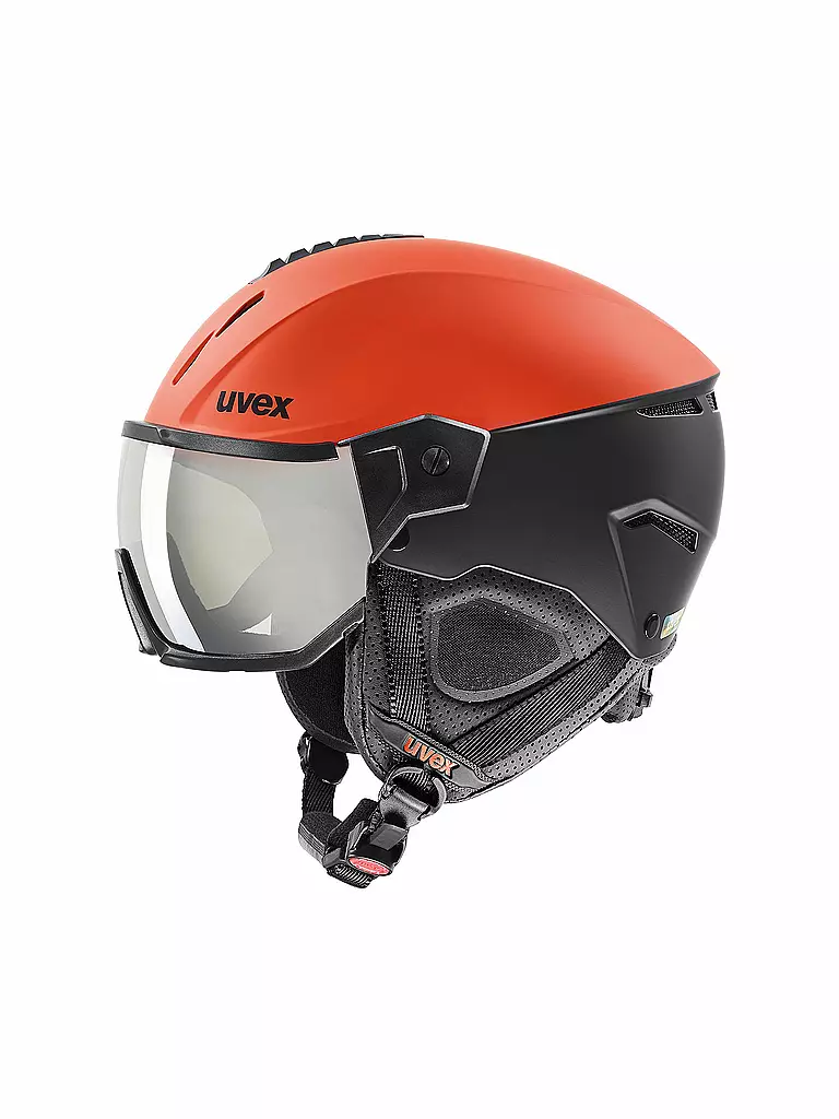 uvex instinct visor - skihelm voor dames en heren - met vizier - individueel passysteem - white-black matt - 59-61 cm