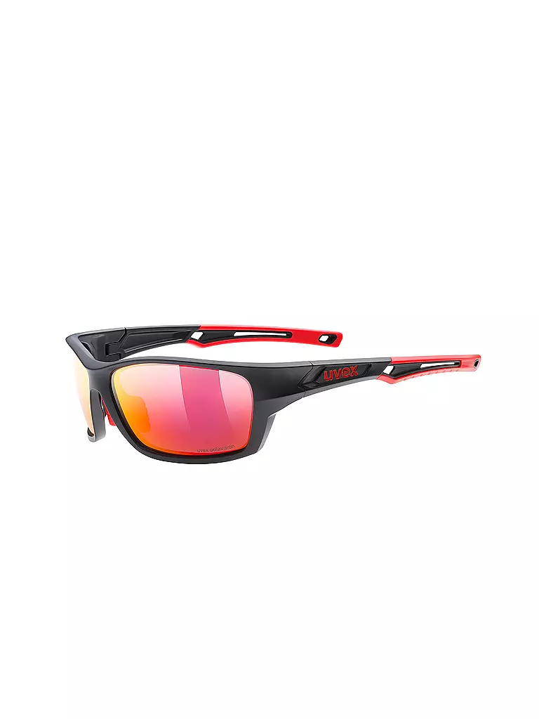 UVEX | Sportbrille Sportstyle 223 Black Matt-Red | schwarz