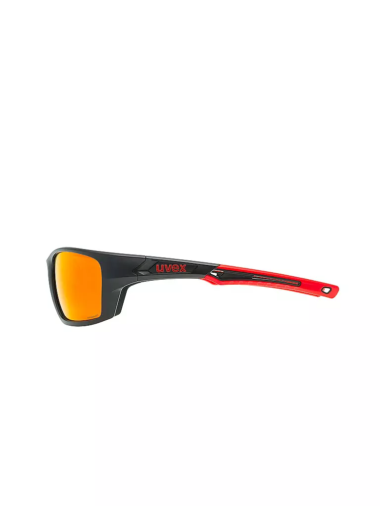 UVEX | Sportbrille Sportstyle 223 Black Matt-Red | schwarz