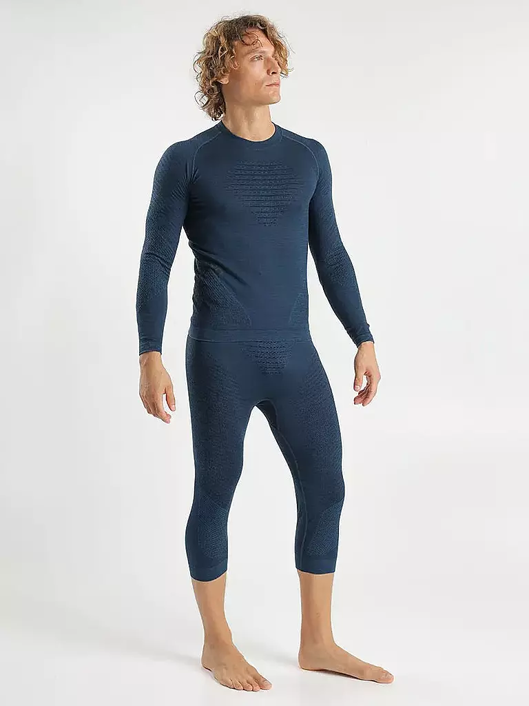 UYN | Herren Unterziehhose Fusyon Biotech Medium Merino 3/4 | blau